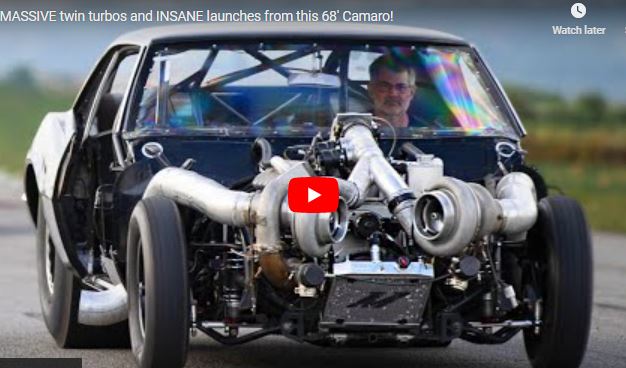 MASSIVE Twin Turbos And INSANE Launches From This 68 ′ Camaro!